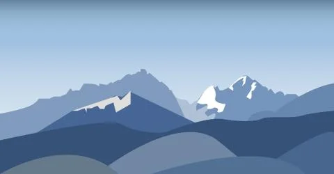 Landscape of mountains Stock Illustration