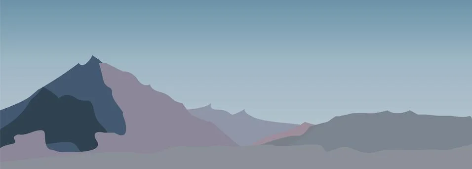 Landscape of mountains Illustrazione stock