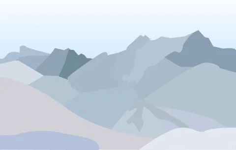Landscape of mountains Illustrazione stock