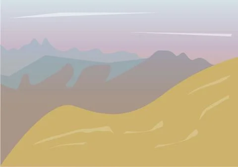 Landscape of mountains Stock Illustration