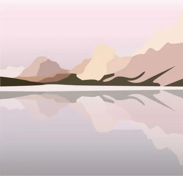 Landscape of mountains Illustrazione stock