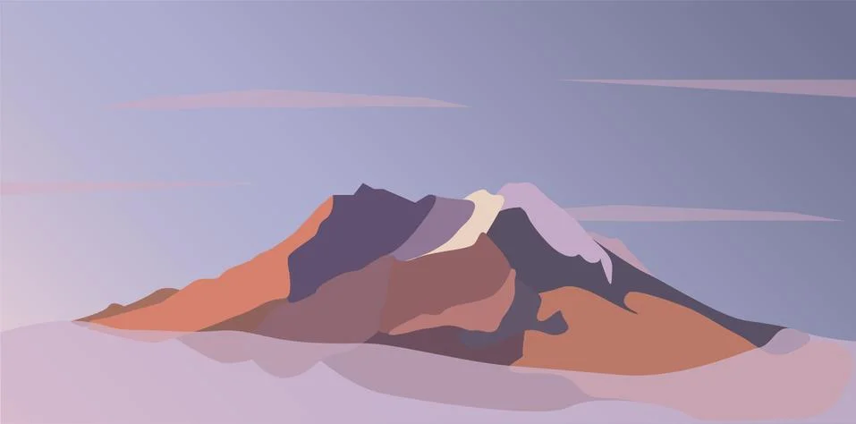 Landscape of mountains Stock Illustration