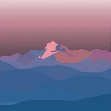 Landscape of mountains Stock Illustration