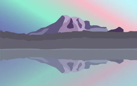Landscape of mountains Illustrazione stock
