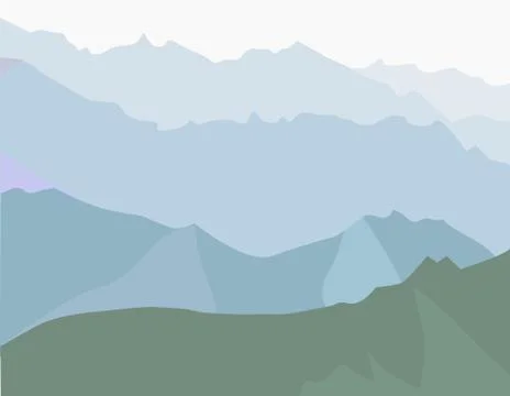 Landscape of mountains Stock-Illustration