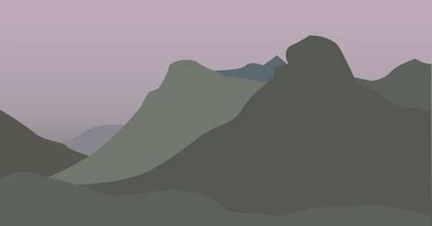 Landscape of mountains Stock Illustration