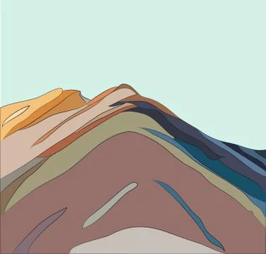 Landscape of mountains Illustrazione stock