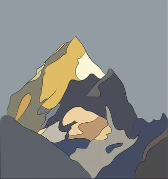 Landscape of mountains Stock Illustration