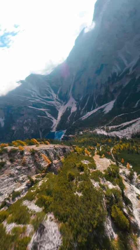 Landscape in the mountains with lake Stock Footage 273065644