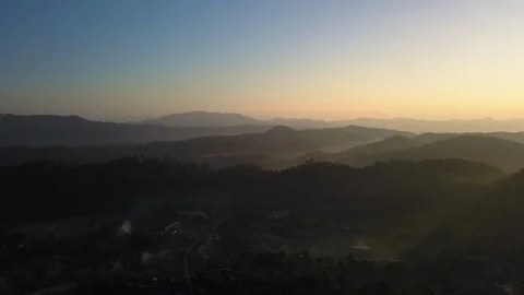 Landscape for the mountains at Mae Hong Son, Thailand Stock Footage 101258751