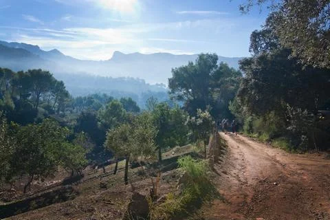 Landscape mountains Mallorca Stock Photos
