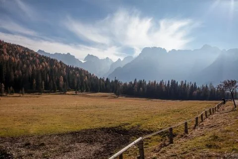 Landscape with mountains Stock Photos