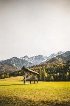 Landscape by the mountains Stock Photos
