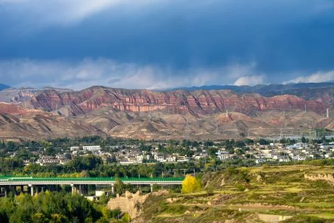Landscape with mountains Stock Photos