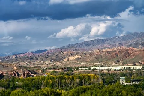 Landscape with mountains Stock Photos