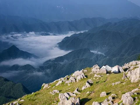 Landscape in the mountains Stock Photos