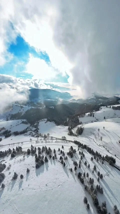 Landscape in the mountains with snow Stock Footage 273142550