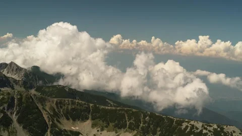 Landscape with moving clouds in Pirin mountain, time lapse. Stock Footage 327169074