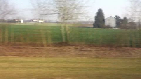 Landscape from moving train Video stock 59942897