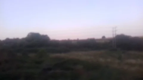 Landscape from Moving Train Stock Footage 92438128