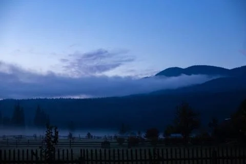 Landscape nature view background. View from street at a wonderful landscape n Stock Photos