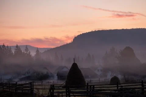 Landscape nature view background. View from street at a wonderful landscape n Stock Photos