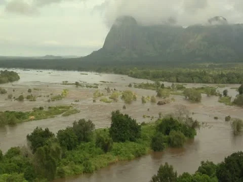 Landscape of Niassa river, Mozambique. Stock Footage 23853953