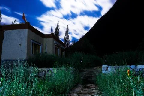 Landscape at night Stock Photos