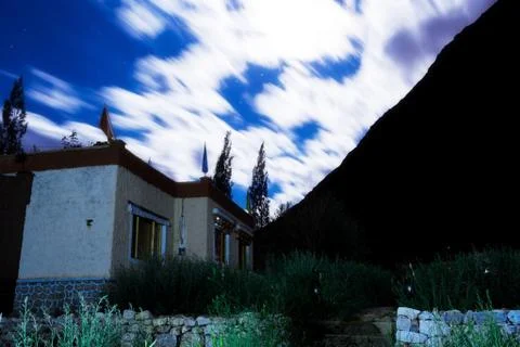 Landscape at night Stock Photos