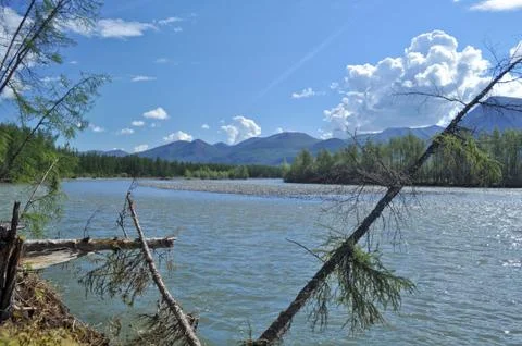 Landscape North of the river. Stock Photos