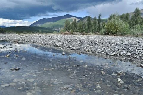 Landscape North of the river. Stock Photos