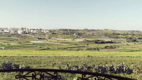 Landscape from an old abandoned house Stock Footage 73646266