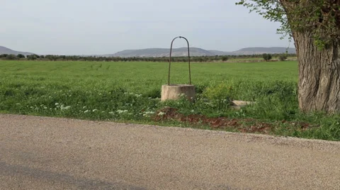 Landscape with a old draw well. Stock Footage 37235542