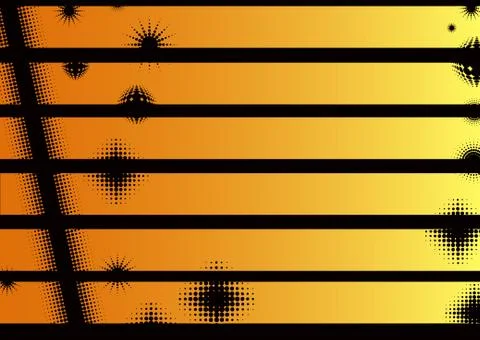 Landscape Orange Graphic Stips Stock Illustration