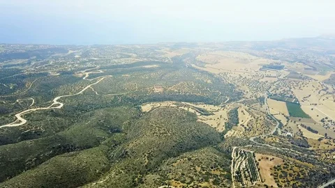 Landscape over cyprus. High in the sky. The nature of the Mediterranean Stock Footage 78541768
