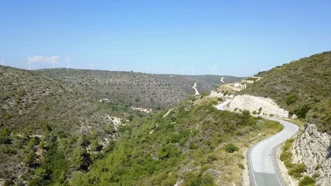 Landscape over cyprus. High in the sky. The nature of the Mediterranean Stock Footage 79212358
