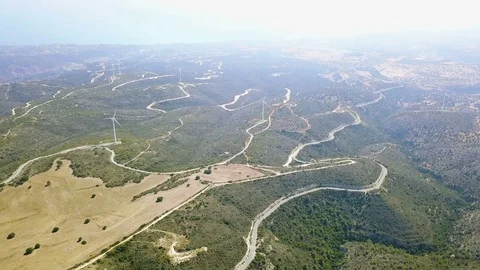 Landscape over cyprus. High in the sky. The nature of the Mediterranean Stock Footage 79754059