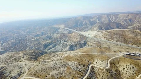 Landscape over cyprus. High in the sky. Stock Footage 79859904
