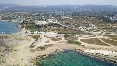 Landscape over cyprus. High in the sky. The nature of the Mediterranean Видео 79860647