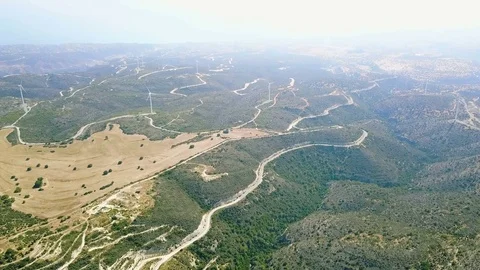 Landscape over cyprus. High in the sky. The nature of the Mediterranean Stock Footage 79861079