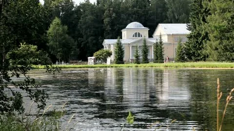 Landscape with Palace Stock Footage 10775475