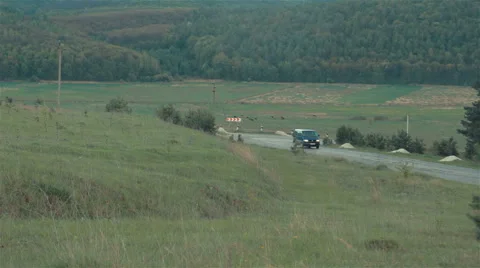 Landscape Panorama. the Road Down Stock Footage 62621943