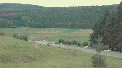 Landscape Panorama. the Road Down Stock Footage 62622249