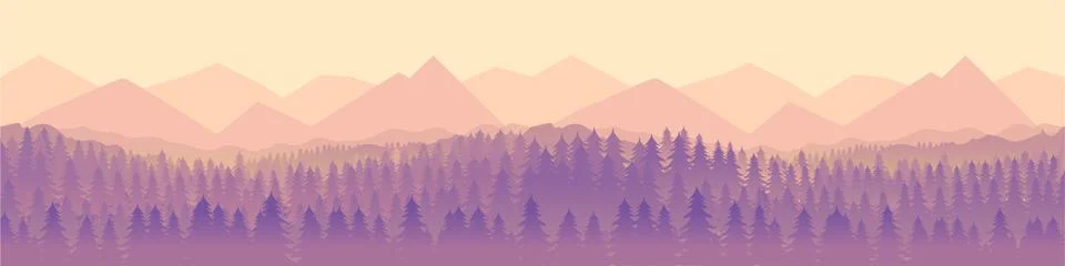 Landscape panorama Vector illustration Illustrazione stock