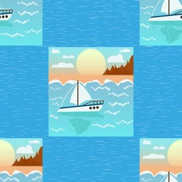 Landscape pattern Illustrazione stock