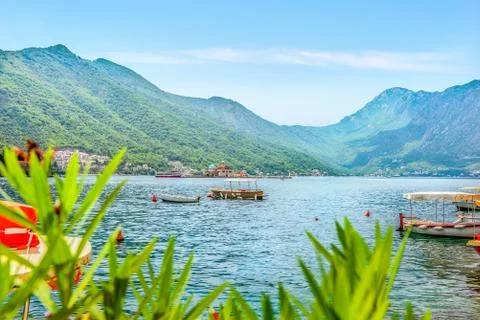 Landscape in Perast Stock Photos