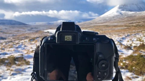 Landscape Photographers Point of View Stock Footage 102574317