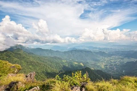 Landscape on Phu Chi Fa Forest Park Stock Photos