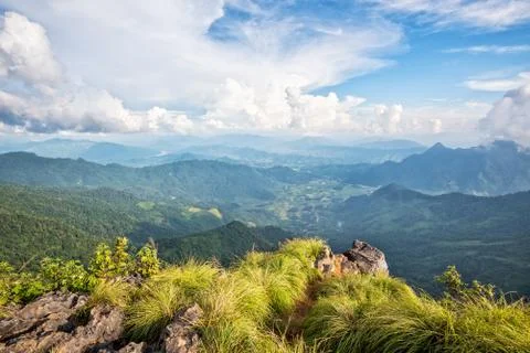 Landscape on Phu Chi Fa Forest Park Foto stock