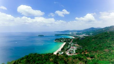 Landscape of Phuket View Point, one of landmark in Phuket Stock Photos